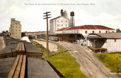 Home of the celebrated seal of Minnesota Flour, New Prague Minnesota, 1910's