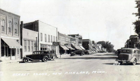 Street scene, New Richland Minnesota, 1947