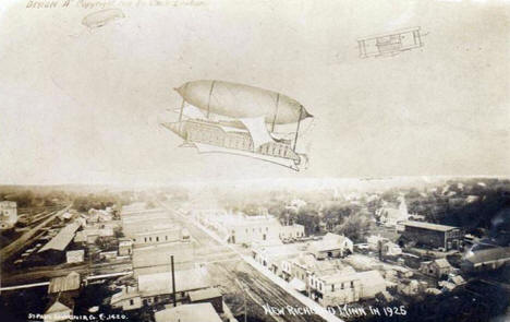 Aerial view, New Richland Minnesota, 1925