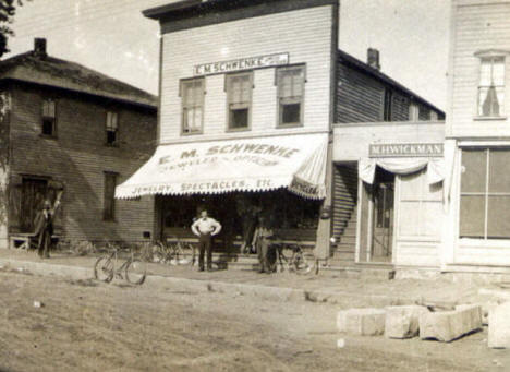 E. M. Schwenke Shop, New Richland Minnesota, 1909