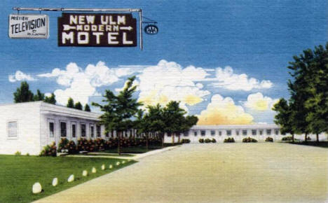 New Ulm Motel, New Ulm Minnesota, 1950's