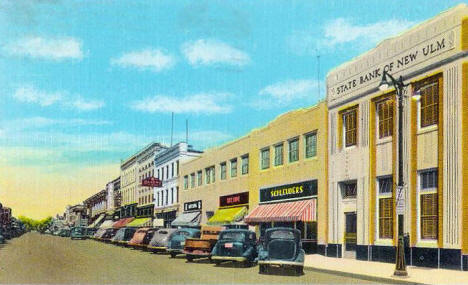 Street scene, New Ulm Minnesota, 1946