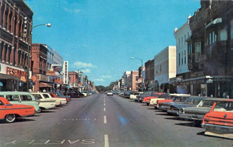 Street scene, New Ulm Minnesota, 1960's