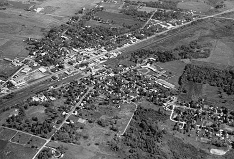 Aerial view, New York Mills Minnesota, 1971