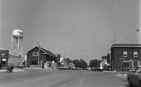 Looking north on Main Street, New York Mills Minnesota, 1982