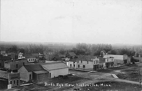 Birds eye view of Nielsville, Minnesota, 1910