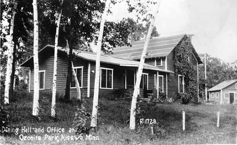 Dining hall and office, Ozonite Park near Nisswa Minnesota, 1930