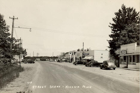 Street scene, Nisswa Minnesota, 1940's