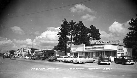 Street scene, Nisswa Minnesota, 1955