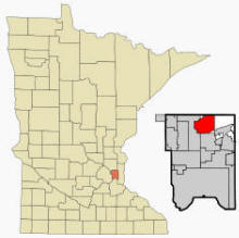 Location of North Oaks Minnesota