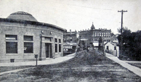 First State Bank and Cannon Bridge, Northfield Minnesota, 1912