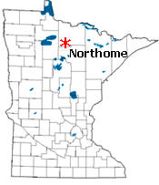 Location of Northome Minnesota