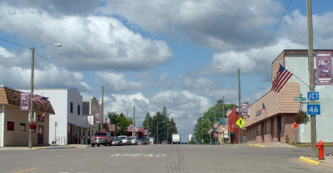 Street scene, Northome Minnesota, 2006