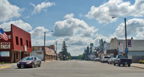 Street scene, Northome Minnesota, 2006