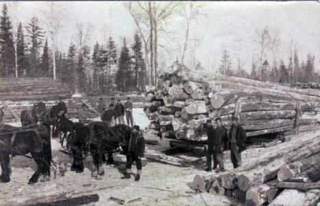 Logging scene, near Northome Minnesota, 1907