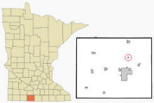 Location of Northrop, Minnesota