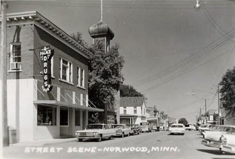 Street Scene, Norwood Minnesota, early 1960's
