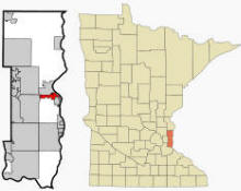 Location of Oak Park Heights, Minnesota