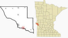 Location of Odessa, Minnesota