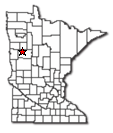 Location of Ogema Minnesota