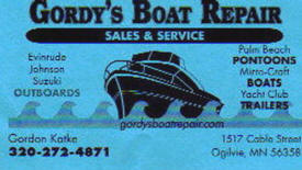Gordy's Boat Repair, Ogilvie Minnesota