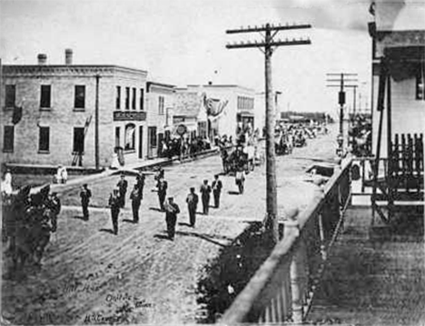 Street scene, Ogilvie Minnesota, 1910