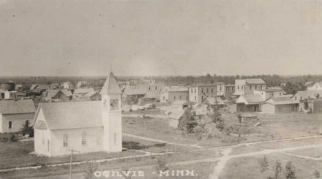 General view of Ogilvie Minnesota, 1915