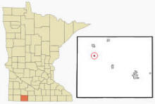 Location of Okabena, Minnesot