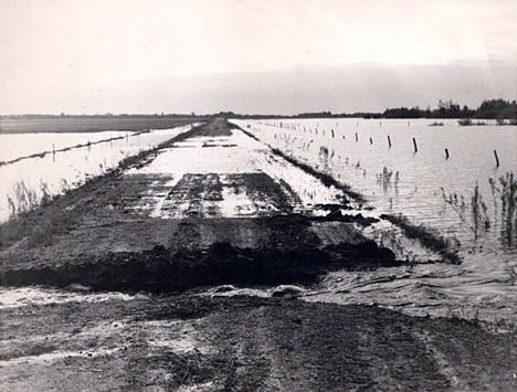 Flood conditions near Oklee Minnesota, 1947