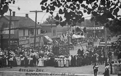 Circus, Olivia Minnesota, 1910