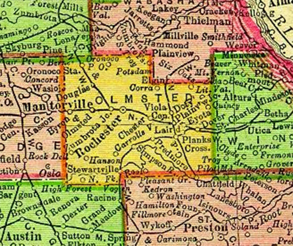 1895 Map of Olmsted County
