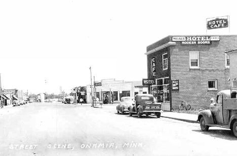 Street scene, Onamia Minnesota, 1940