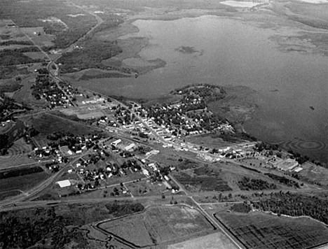 Aerial view, Onamia Minnesota, 1970