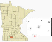 Location of Ormsby, Minnesota