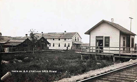 Railroad Depot, Orr Minnesota, 1910