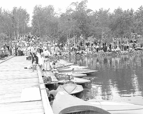 Boat races at Orr Minnesota, 1950