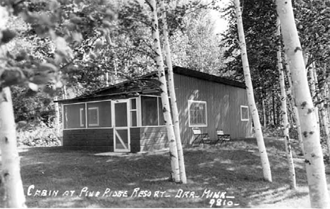 Cabin at Pine Ridge Resort, Orr Minnesota, 1955