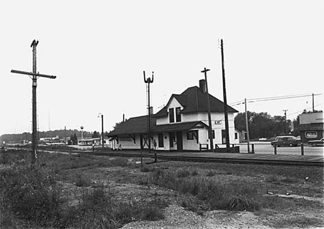 Depot on the Duluth, Winnipeg and Pacific railroad line, Orr Minnesota, 1974