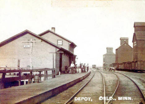 Railroad Depot, Oslo Minnesota, 1908
