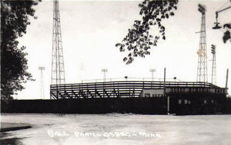 Ball Park, Osseo Minnesota, 1940's