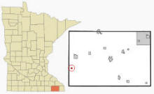 Location of Ostrander, Minnesota