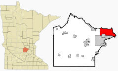Location of Otsego Minnesota