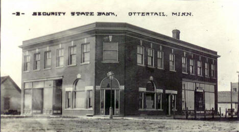 Security State Bank, Ottertail Minnesota, 1908