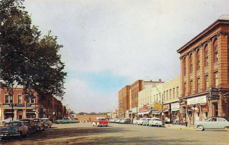 Street scene, Owatonna Minnesota, 1950's