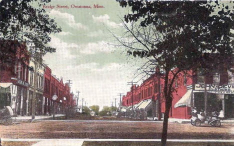Bridge Street, Owatonna Minnesota, 1910's