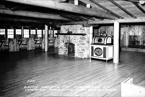 Dance floor and jukebox, Chateau Paulette, Park Rapids Minnesota, 1950