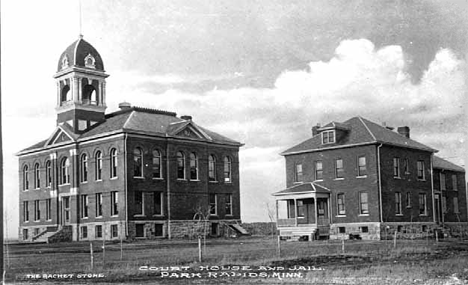 Courthouse and jail, Park Rapids Minnesota, 1910