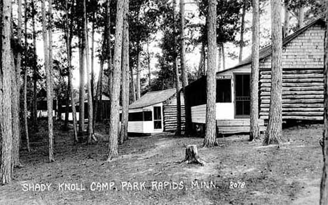 Shady Knoll camp near Park Rapids Minnesota, 1930