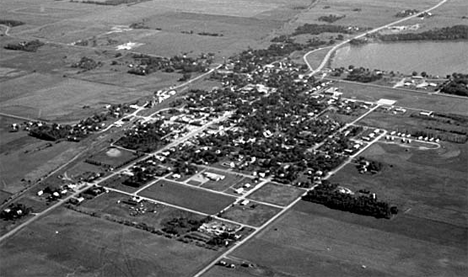 Aerial view, Parkers Prairie Minnesota, 1972