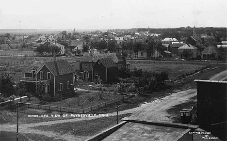 Birds-eye view, Paynesville Minnesota, 1908